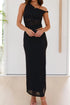 'Dramatique' Asymmetrical Sleeveless Dress - Celes Fashion